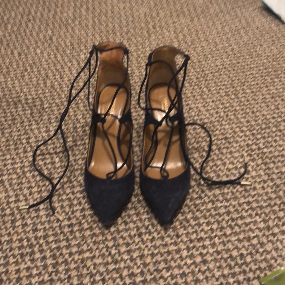 Aquazzura lace up heels